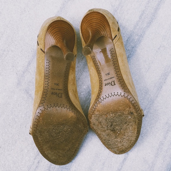 Authentic Dior Moccasin Peep Toe Heels - Picture 5 of 8
